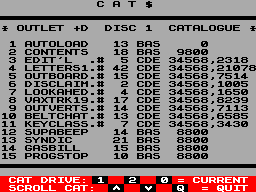 Screen from CAT