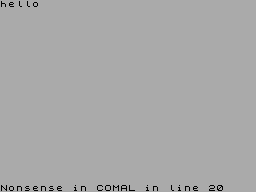 Screen from COMAL 1.0