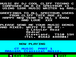 Screen from CT-Music