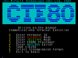 Screen from CTE/80