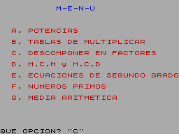 Screen from Calculo