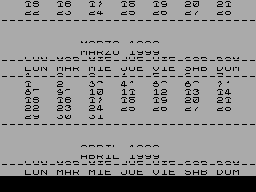 Screen from Calendario