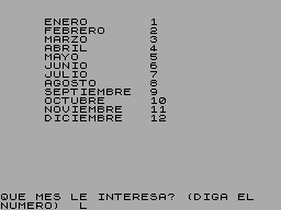 Screen from Calendario Perpetuo
