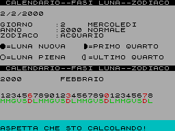Screen from Calendario
