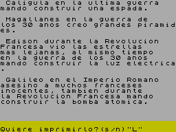 Screen from Caos de Historia