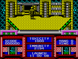 Screen from Captain America in the Doom Tube of Dr Megalomann