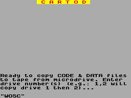 Screen from Cartod