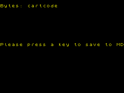 Screen from Cartridge Header