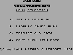 Screen from Cashcalc