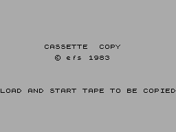 Screen from Cassette Copy