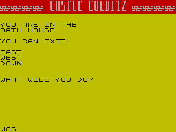 Screen from Castle Colditz + Battle of the Toothpaste Tubes