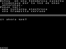 Screen from La Caverna Infernal