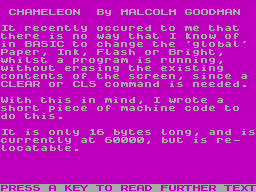 Screen from Chameleon