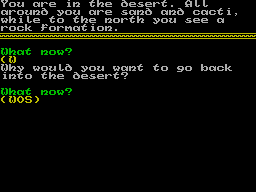Screen from The Chameleon Key