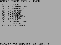 Screen from Champions of Cricket + World Cup Cricket - Data Cassette 1994