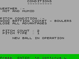 Screen from Champions of Cricket - 2 to 6 Version Mod
