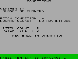 Screen from Champions of Cricket - Expanded Version