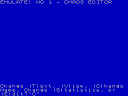 Screen from Chaos Editor