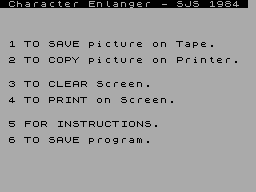 Screen from Character Enlarger [2]
