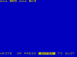 Screen from Character Generator