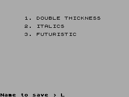 Screen from Character Sets