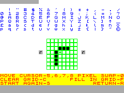 Screen from Characterset Editor