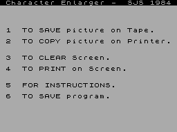 Screen from Charsize