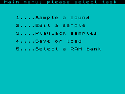 Screen from Cheetah Sound Sampler