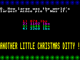 Screen from The Christmas Trivia Quiz