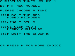 Screen from Christmas Tunes