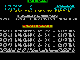 Screen from Class 50 Rover