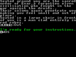 Screen from Clerics Quest