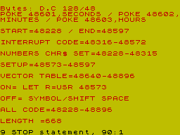 Screen from Clock