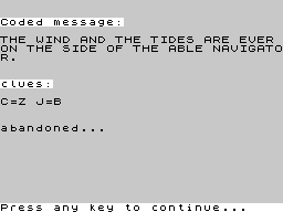 Screen from Codebreaker