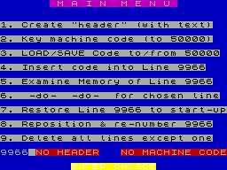 Screen from Codeline Two