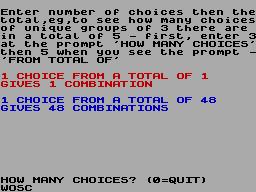 Screen from Combinations