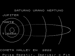 Screen from Cometa Halley