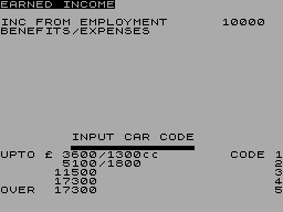 Screen from Comp-U-Tax