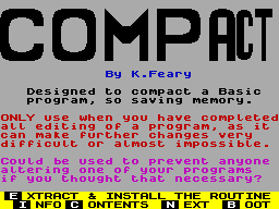 Screen from Compact