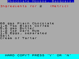 Screen from The Computer Cook Book