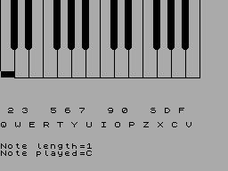 Screen from Computer Piano