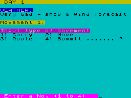 Screen from Conquering Everest