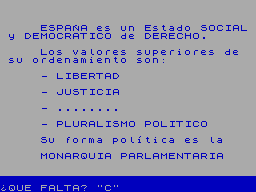 Screen from La Constitucion Espanola