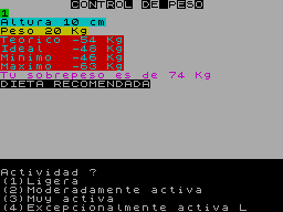 Screen from Control de Peso