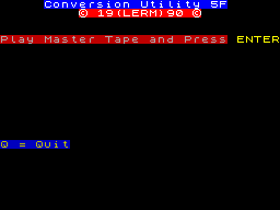 Screen from Conversion Utility 5F