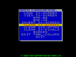 Screen from Convertor ZX-Screen - BMP Picture