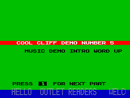 Screen from Cool Cliff Demo Number 5