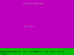 Screen from Countdown