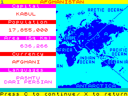 Screen from Countries of the World