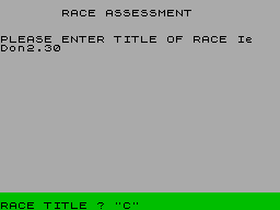 Screen from Coursemaster